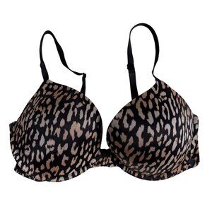 Victoria's Secret Padded Push-Up Bra (Leopard / Cheetah Print) - Size 36D